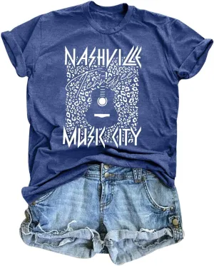 Womens Country Music T-Shirt Classic Country Concert Shirt Vintage Graphic Tees for Music Lovers Western Cowgirl Tops