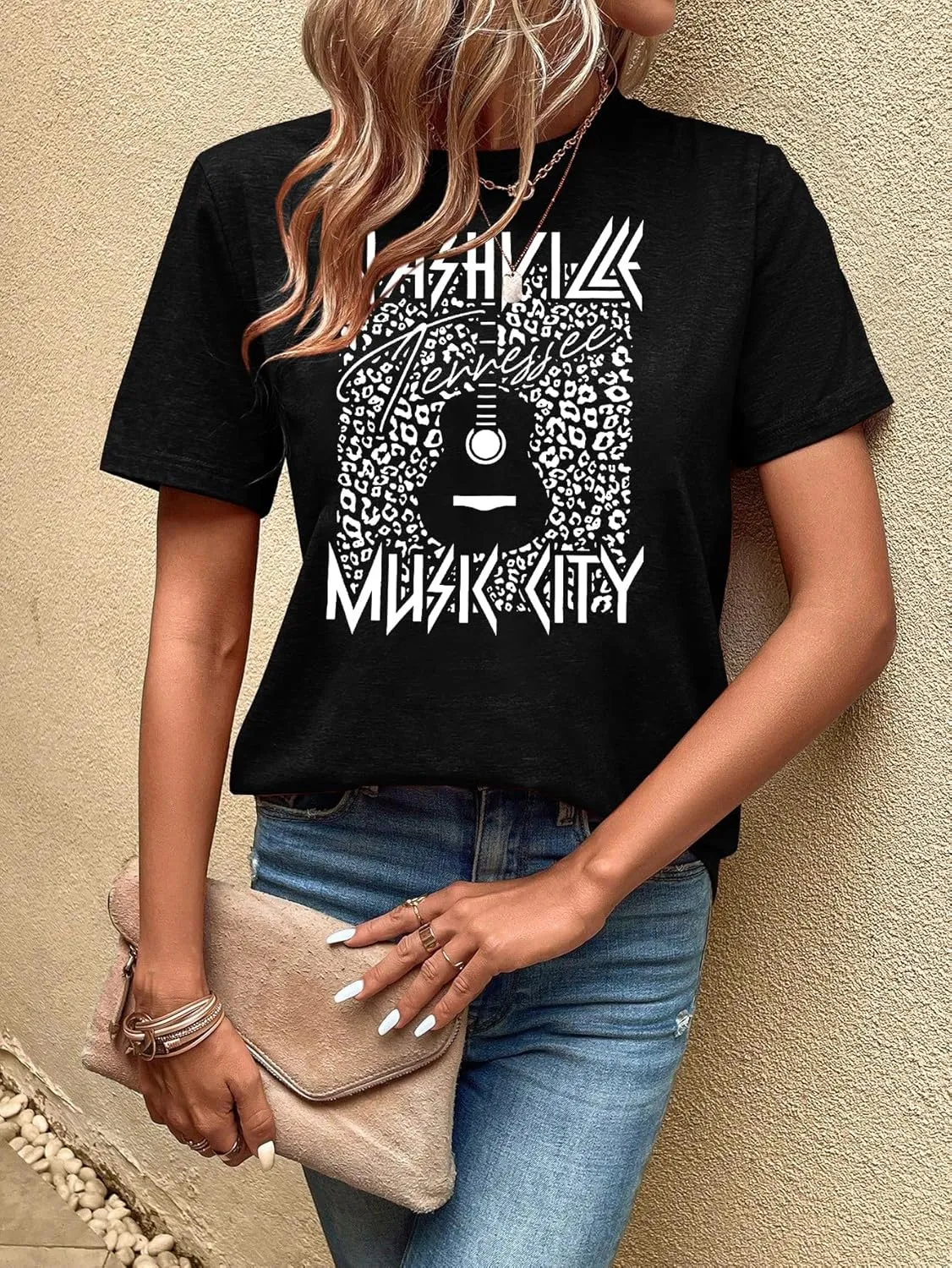 Womens Country Music T-Shirt Classic Country Concert Shirt Vintage Graphic Tees for Music Lovers Western Cowgirl Tops
