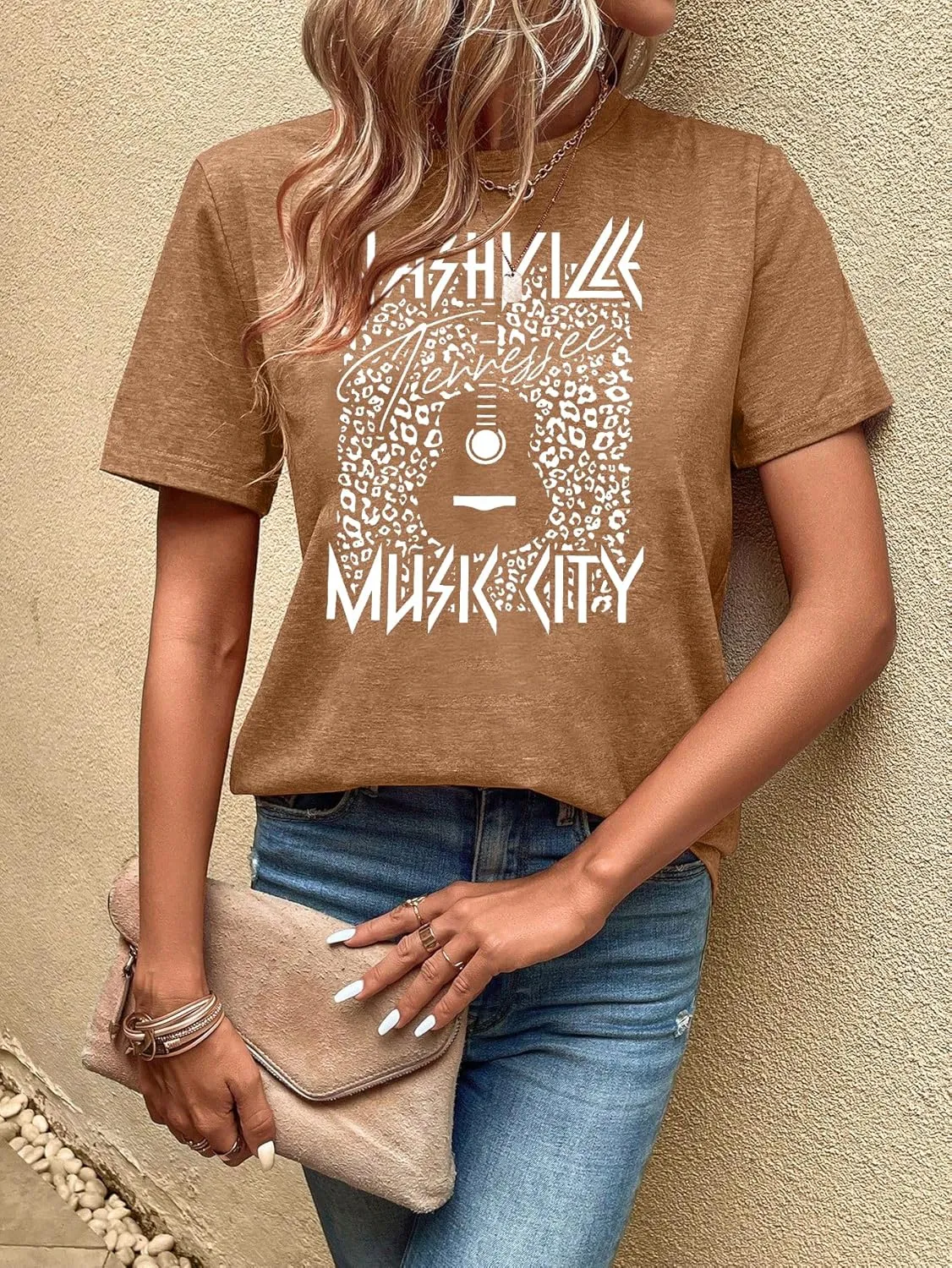 Womens Country Music T-Shirt Classic Country Concert Shirt Vintage Graphic Tees for Music Lovers Western Cowgirl Tops