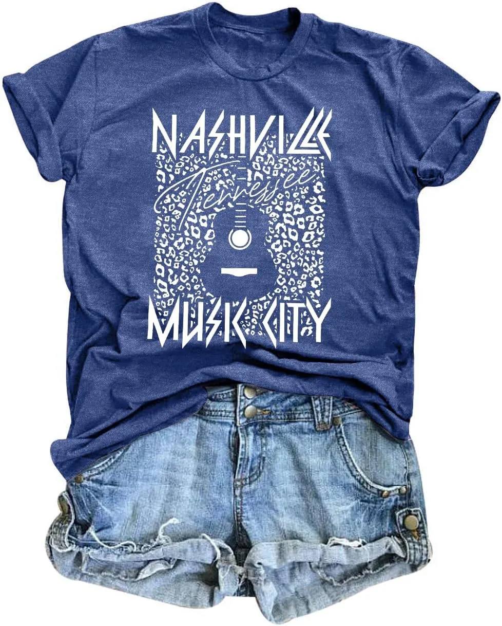Womens Country Music T-Shirt Classic Country Concert Shirt Vintage Graphic Tees for Music Lovers Western Cowgirl Tops