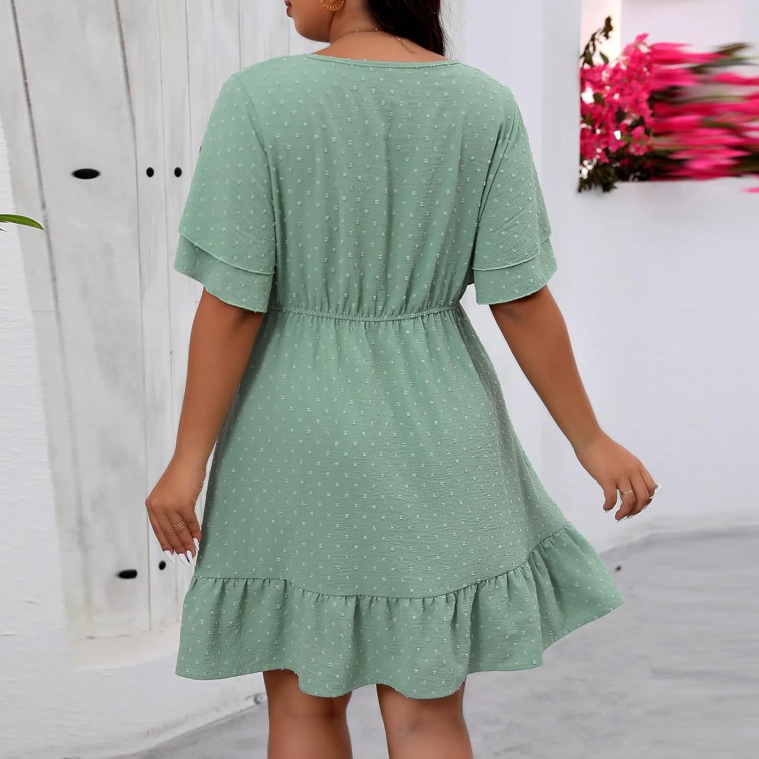 Womens Dresses Short Sleeve Dresses for Women Boat Neck Maxi Long Midi Flowy Fall Summer Dresses 2025