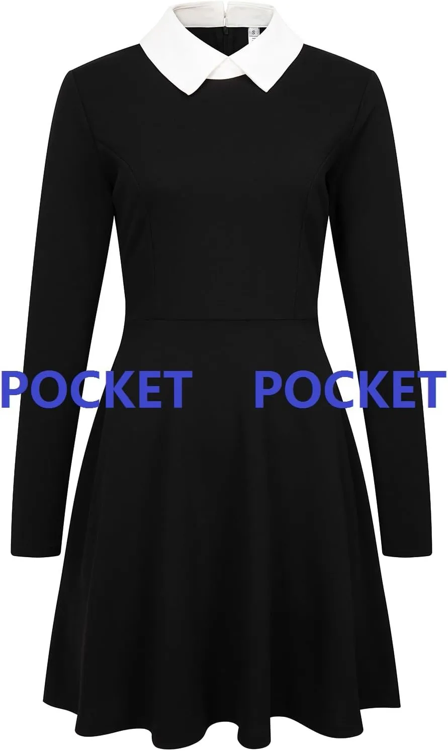 Women's Elegant Vintage Cotton Casual Floral Print Work Party Peter Pan Collar A-Line Dress with Pockets 978
