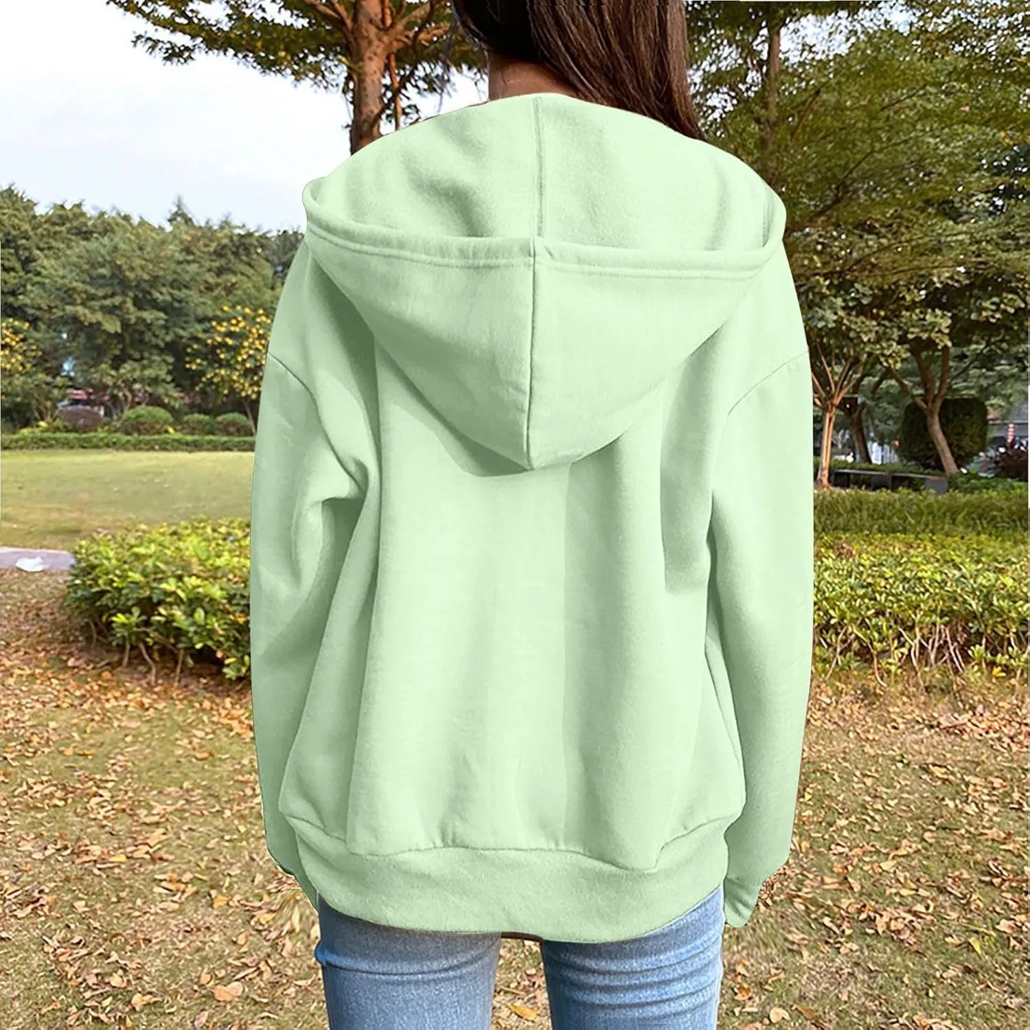 Womens Fleece Zip Up Jacket Lightweight Fall Jackets y2k Clothes Teen Girls Trendy Hoodies Sweatshirts With Pockets