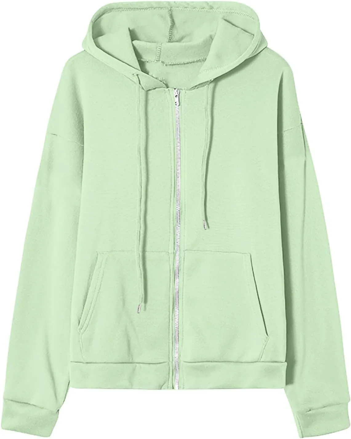 Womens Fleece Zip Up Jacket Lightweight Fall Jackets y2k Clothes Teen Girls Trendy Hoodies Sweatshirts With Pockets