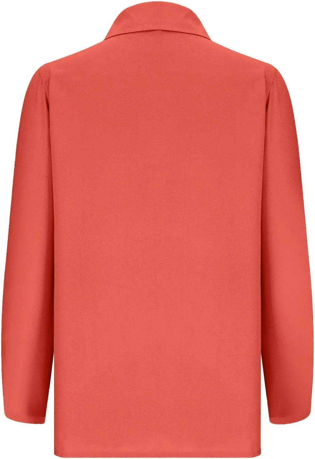 Womens Long Sleeve Tops V Neck Button Down Blouses Solid Classic Fit Shirts Spring Fall Daily Party Fashion Clothes