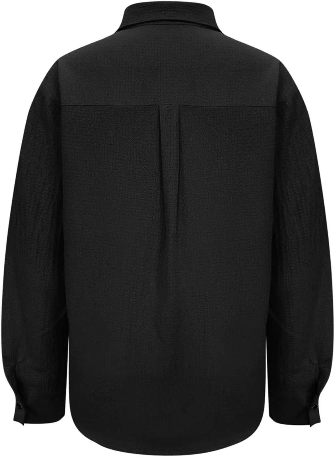 Womens Long Sleeve Tops V Neck Button Down Blouses Solid Classic Fit Shirts Spring Fall Daily Party Fashion Clothes