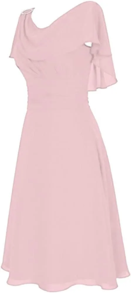 Womens Mesh Cape Wedding Guest Dress Sleeveless Elegant Ruched Cocktail Dress Flowy A-Line Swing Dresses Plus Size