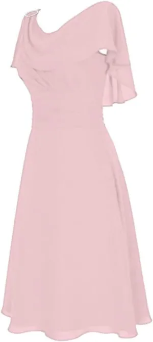 Womens Mesh Cape Wedding Guest Dress Sleeveless Elegant Ruched Cocktail Dress Flowy A-Line Swing Dresses Plus Size