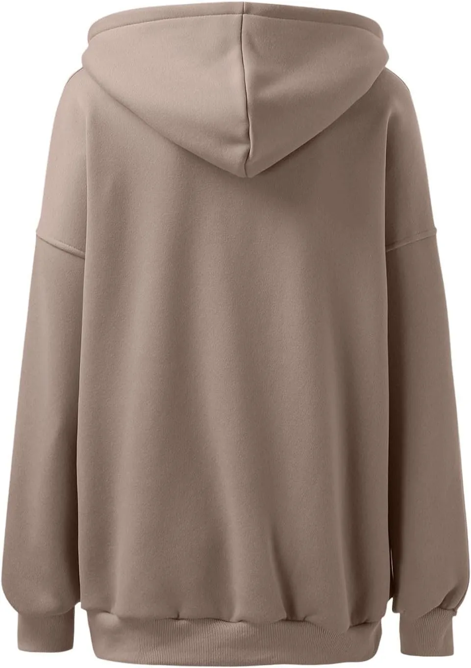 Womens Oversized Hoodie V Neck Sweatshirts 2024 Fall Tunic Pullover Top Trendy Teen Girls Preppy Clothes