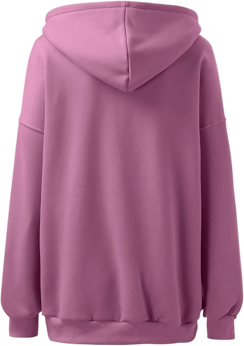 Womens Oversized Hoodie V Neck Sweatshirts 2024 Fall Tunic Pullover Top Trendy Teen Girls Preppy Clothes