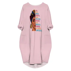 Women's Plus Size Dresses African Print Midi Dresses Long Loose Sundresses