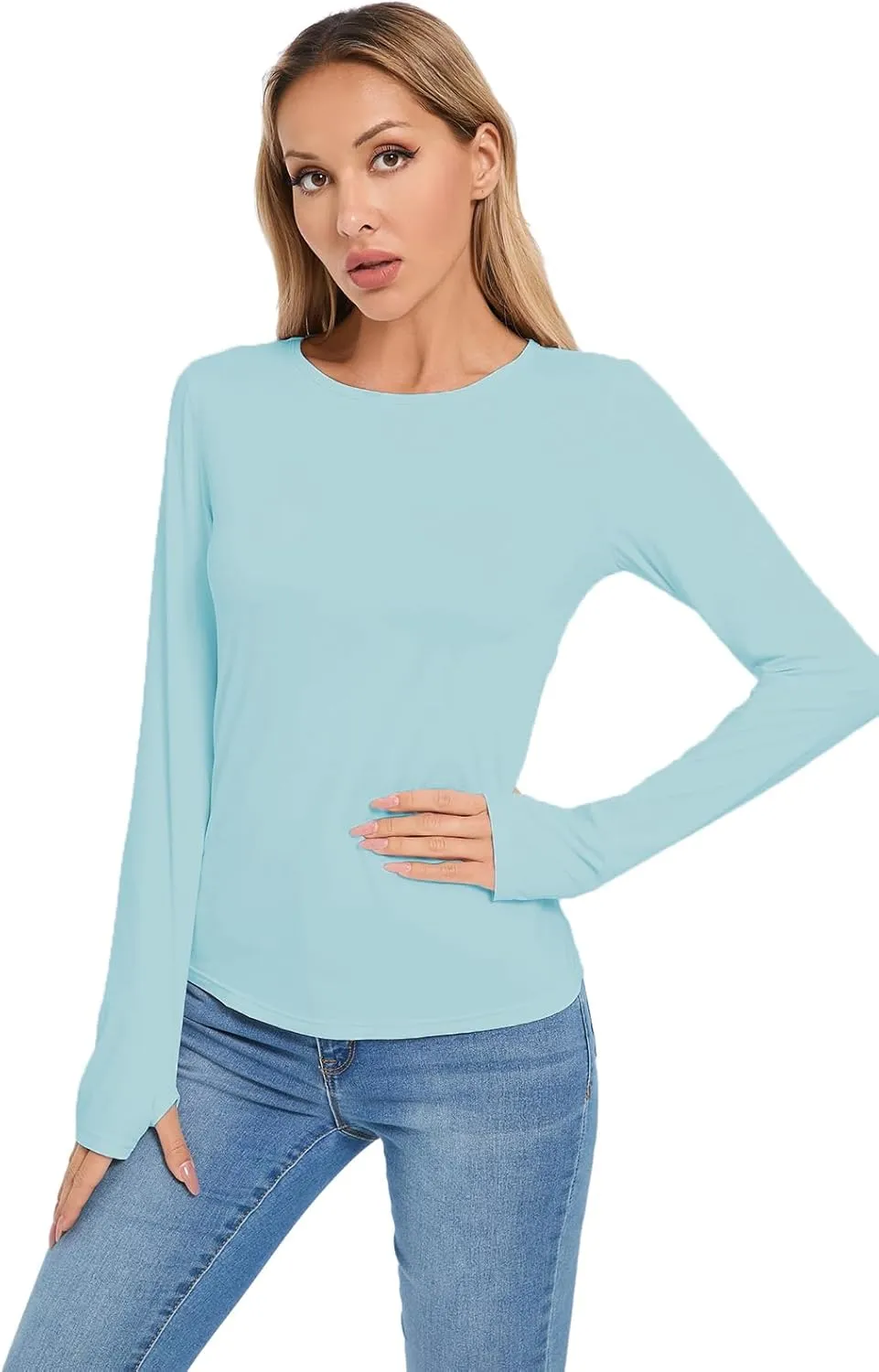 Women's Sun Protection Shirt UPF 50  Long Sleeve Shirt UV Protection Clothing for Hiking Golfing,Riding,Driving