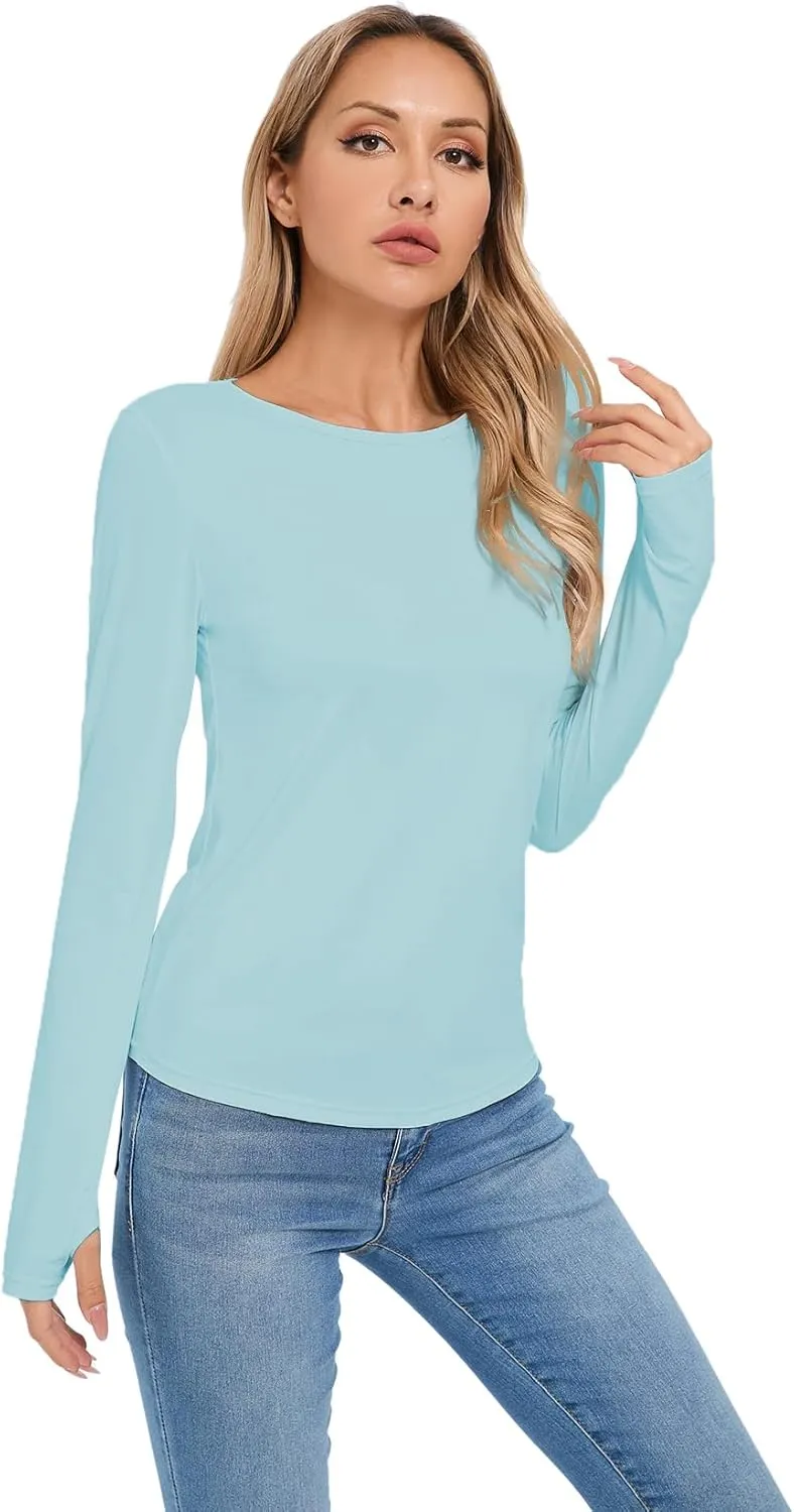 Women's Sun Protection Shirt UPF 50  Long Sleeve Shirt UV Protection Clothing for Hiking Golfing,Riding,Driving