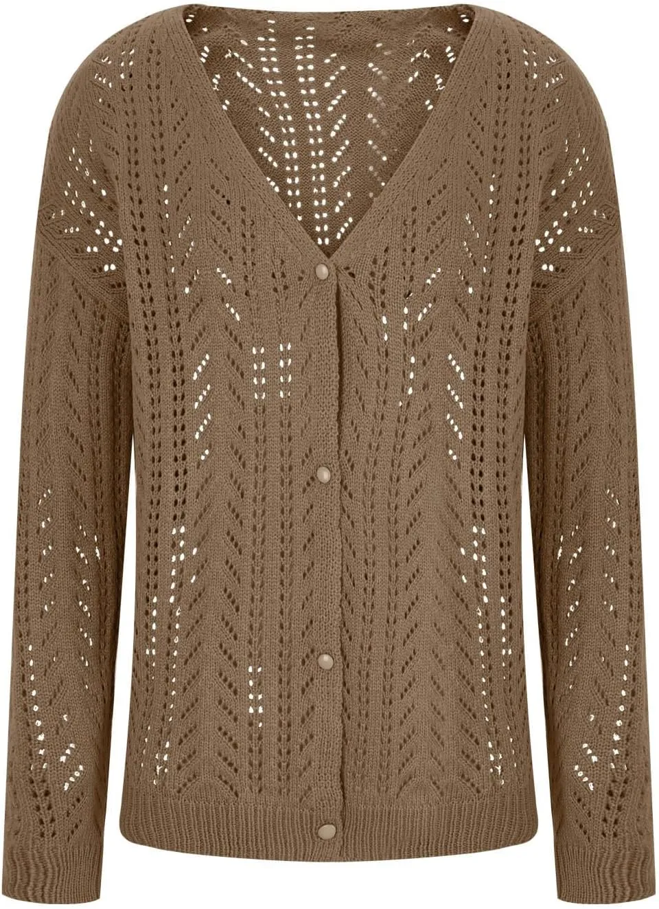 Womens Sweater Casual V Neck Long Sleeve Cardigan Sweater Button Down Open Front Classic 2025 Fall Tops Outfits