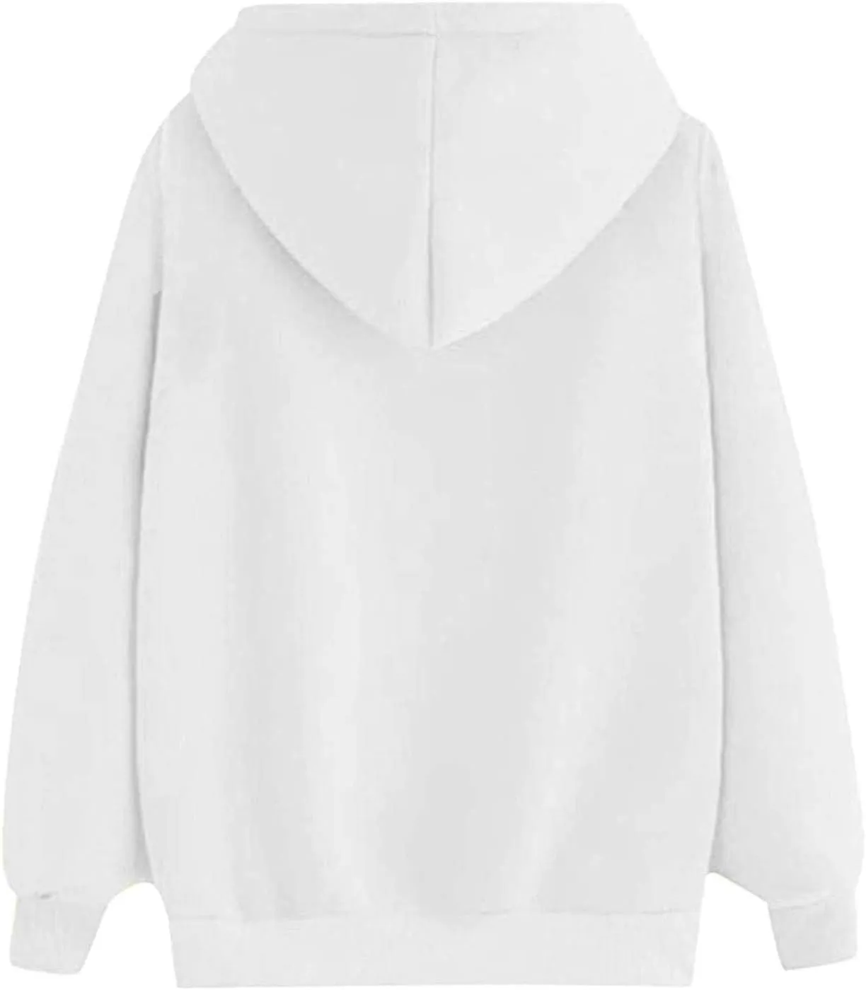 Womens Trendy Graphic Hoodies Heart Print Long Sleeve Pocket Casual Loose Fitted Sweatshirt Drawstring Pullover Tops