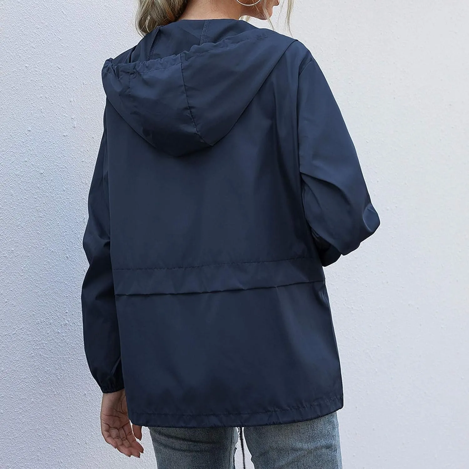 Women's Waterproof Rain Jacket Lightweight Hooded Raincoat for Hiking Travel Outdoor Windbreaker Travel Jacket (S-2XL)