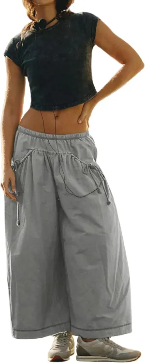 Women's Wide Leg Pants Comfy High Waisted Casual Loose Lounge Pants with Pockets