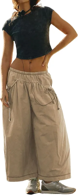 Women's Wide Leg Pants Comfy High Waisted Casual Loose Lounge Pants with Pockets