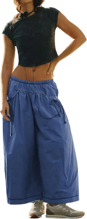 Women's Wide Leg Pants Comfy High Waisted Casual Loose Lounge Pants with Pockets