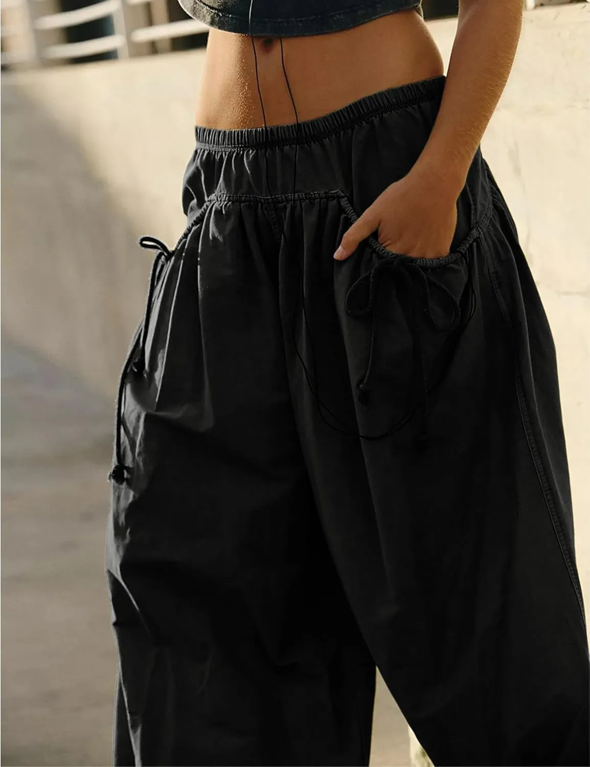 Women's Wide Leg Pants Comfy High Waisted Casual Loose Lounge Pants with Pockets