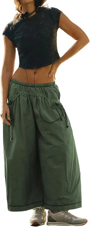 Women's Wide Leg Pants Comfy High Waisted Casual Loose Lounge Pants with Pockets