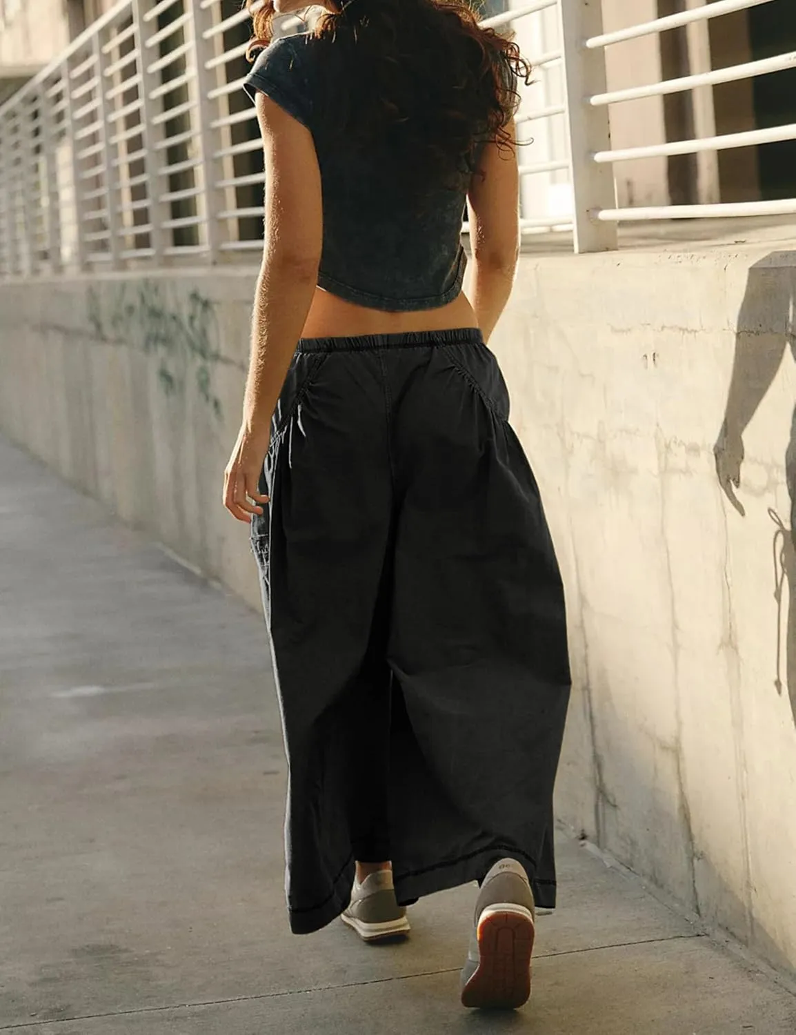 Women's Wide Leg Pants Comfy High Waisted Casual Loose Lounge Pants with Pockets