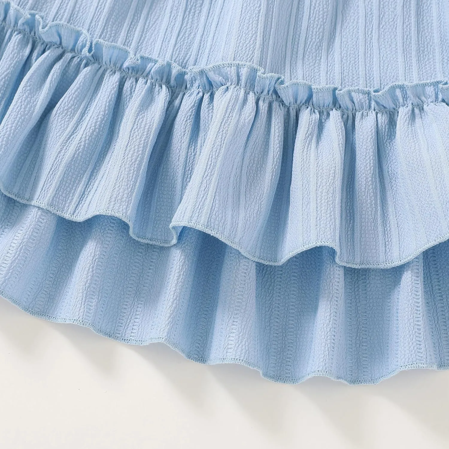 YOUNGER TREE Toddler Dress Girls Summer Ruffle Sleeveless Smocked Dresses Kids Beach Casual Sundress