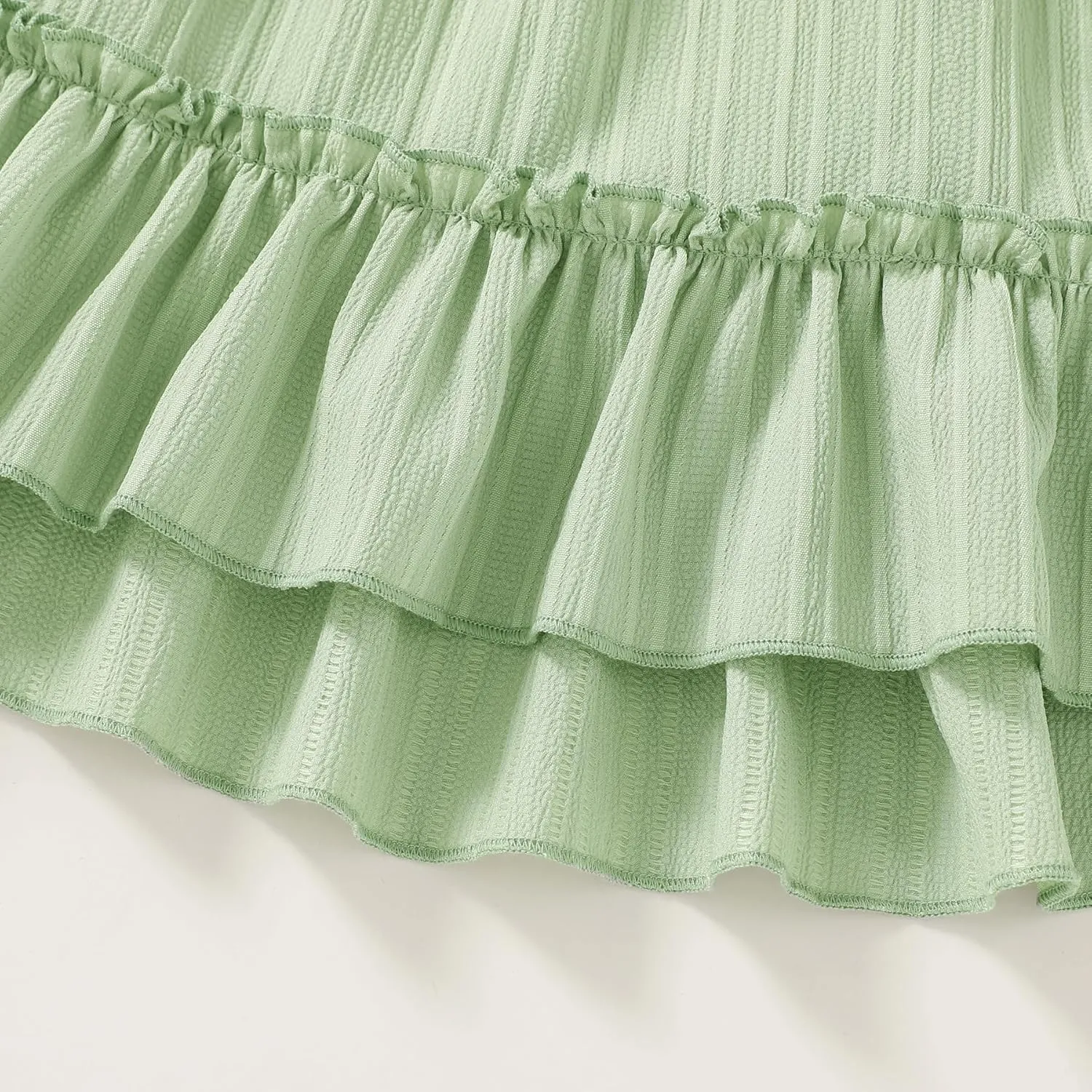 YOUNGER TREE Toddler Dress Girls Summer Ruffle Sleeveless Smocked Dresses Kids Beach Casual Sundress