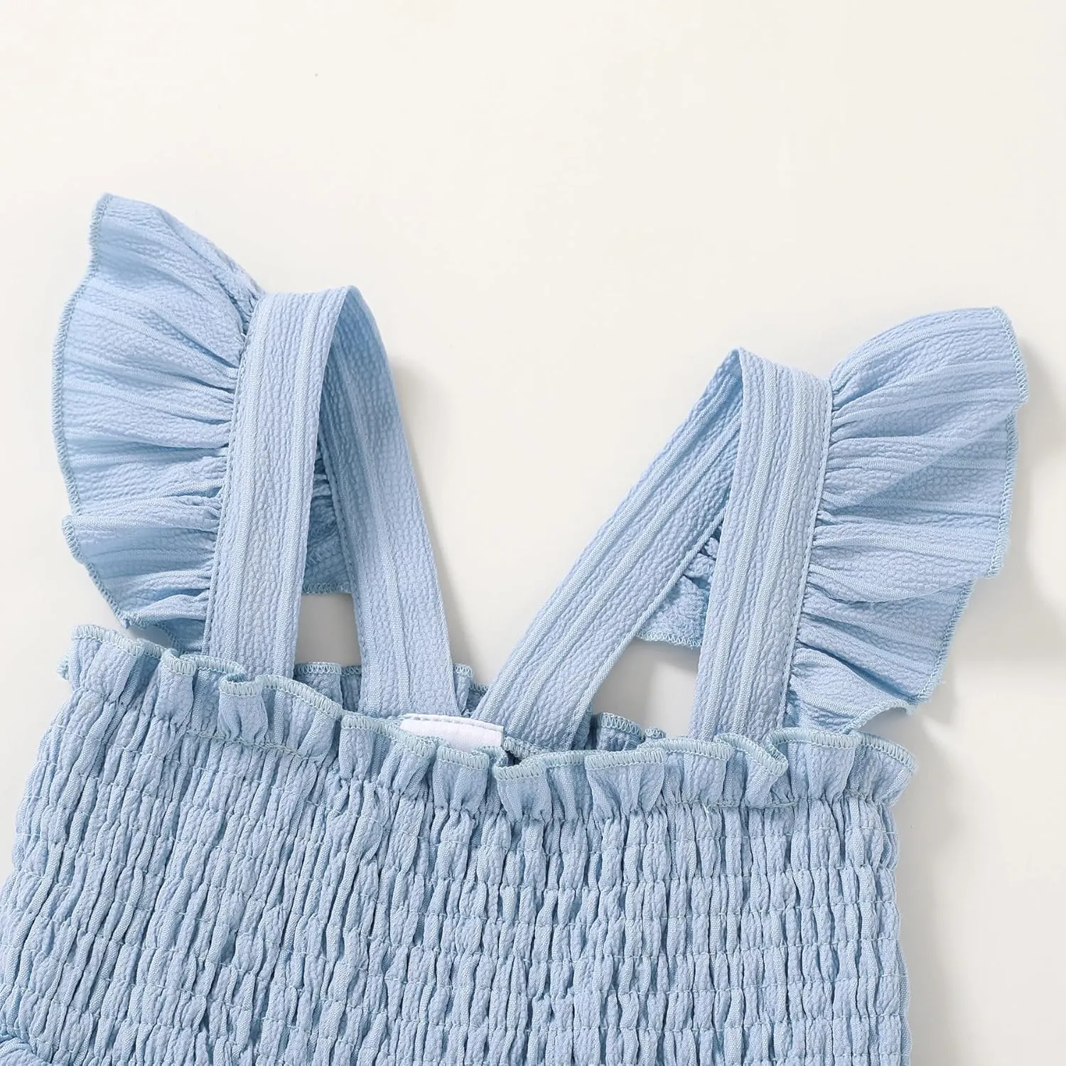 YOUNGER TREE Toddler Dress Girls Summer Ruffle Sleeveless Smocked Dresses Kids Beach Casual Sundress