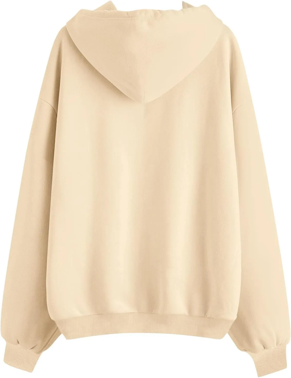 Zip Up Hoodie Women Preppy Casual Comfy Fleece Jacket Trendy Long Sleeve Oversized Sweatshirt Winter Coats with Hood