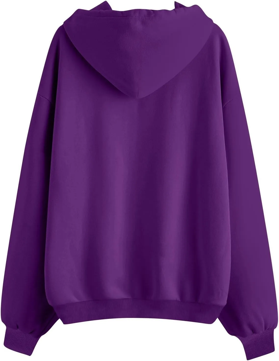 Zip Up Hoodie Women Preppy Casual Comfy Fleece Jacket Trendy Long Sleeve Oversized Sweatshirt Winter Coats with Hood