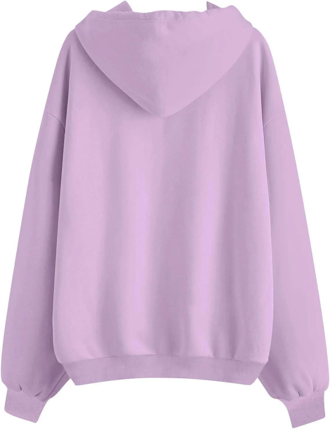 Zip Up Hoodie Women Preppy Casual Comfy Fleece Jacket Trendy Long Sleeve Oversized Sweatshirt Winter Coats with Hood