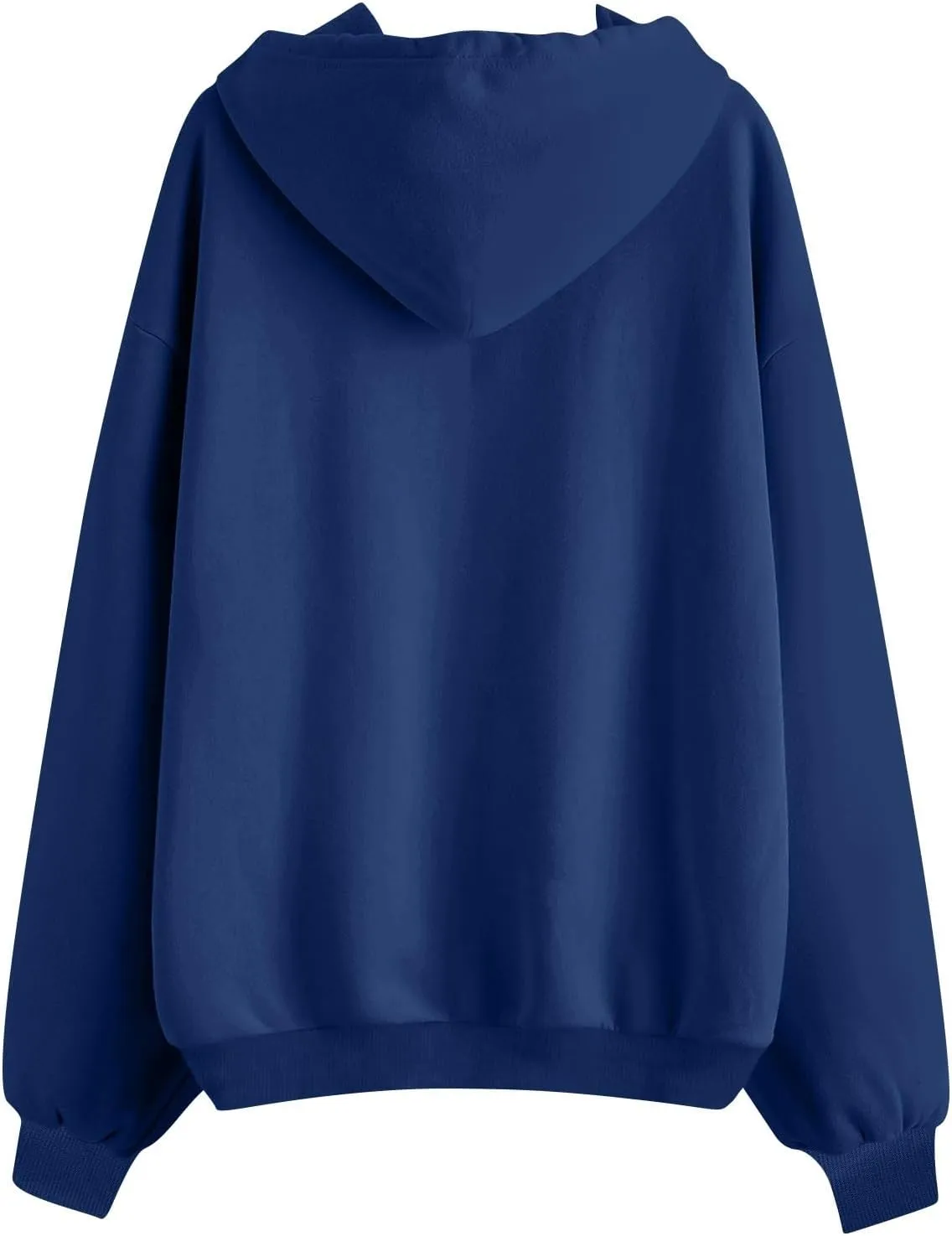 Zip Up Hoodie Women Preppy Casual Comfy Fleece Jacket Trendy Long Sleeve Oversized Sweatshirt Winter Coats with Hood